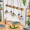 Ripoll Suspension, Boule lumineuse, Suspension Écru, Noir, 5 lumières