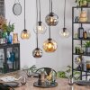 Ripoll Suspension, Boule lumineuse, Suspension Ambre, Clair, Fumé, 6 lumières