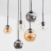 Ripoll Suspension, Boule lumineuse, Suspension Ambre, Clair, Fumé, 6 lumières