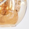 Ripoll Suspension, Boule lumineuse, Suspension Ambre, Clair, Fumé, 6 lumières