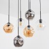 Ripoll Suspension, Boule lumineuse, Suspension Ambre, Clair, Fumé, 6 lumières