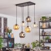 Ripoll Suspension, Boule lumineuse, Suspension Ambre, Clair, Fumé, 6 lumières