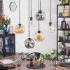 Ripoll Suspension, Boule lumineuse, Suspension Ambre, Clair, Fumé, 6 lumières
