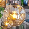 Ripoll Suspension, Boule lumineuse, Suspension Ambre, Fumé, 6 lumières