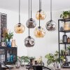 Ripoll Suspension, Boule lumineuse, Suspension Ambre, Fumé, 6 lumières