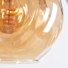 Ripoll Suspension, Boule lumineuse, Suspension Ambre, Fumé, 6 lumières