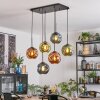 Ripoll Suspension, Boule lumineuse, Suspension Bleu, Vert, Cuivré, 6 lumières