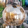 Koyoto Suspension, Boule lumineuse, Suspension Ambre, Fumé, 6 lumières