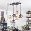 Koyoto Suspension, Boule lumineuse, Suspension Ambre, Fumé, 6 lumières
