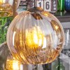 Koyoto Suspension, Boule lumineuse, Suspension Ambre, Fumé, 6 lumières