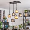 Koyoto Suspension, Boule lumineuse, Suspension Ambre, Fumé, 6 lumières