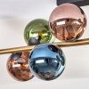 Gastor Plafonnier, Boule lumineuse Or, Noir, 10 lumières