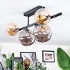 Chehalis Plafonnier, Boule lumineuse Noir, 5 lumières