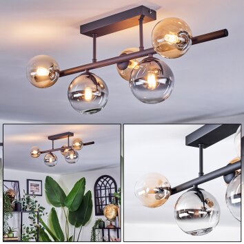 Chehalis Plafonnier, Boule lumineuse Noir, 5 lumières Chehalis Plafonnier, Boule lumineuse Noir, 5 lumières