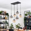 Gastor Suspension, Boule lumineuse, Suspension Noir, 6 lumières