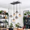 Gastor Suspension, Boule lumineuse, Suspension Noir, 6 lumières