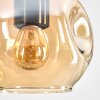 Ripoll Suspension, Boule lumineuse, Suspension Écru, Noir, 4 lumières