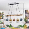 Ripoll Suspension, Boule lumineuse, Suspension Écru, Noir, 5 lumières