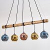 Ripoll Suspension, Boule lumineuse, Suspension Écru, Noir, 5 lumières