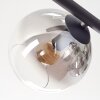 Koyoto Plafonnier, Boule lumineuse Ambre, Clair, Fumé, 5 lumières