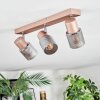 Nelar Plafonnier, Spot de plafond Bronze, Chrome, 3 lumières