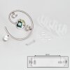 Saire Plafonnier, Spot de plafond Chrome, Nickel mat, 3 lumières