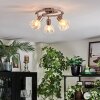 Saire Plafonnier, Spot de plafond Chrome, Nickel mat, 3 lumières