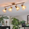 Saire Plafonnier, Spot de plafond Chrome, Laiton, 4 lumières
