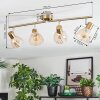 Saire Plafonnier, Spot de plafond Chrome, Laiton, 4 lumières