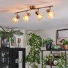 Saire Plafonnier, Spot de plafond Chrome, Laiton, 4 lumières