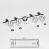Saire Plafonnier, Spot de plafond Chrome, Noir, 4 lumières