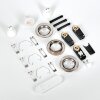 Osran Spot encastrable au plafond, Spot de plafond, Spot encastrable LED Nickel mat, 3 lumières, Télécommandes