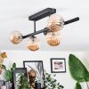 Chehalis Plafonnier, Boule lumineuse Noir, 5 lumières