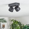 Narel Plafonnier, Spot de plafond LED Noir, 2 lumières
