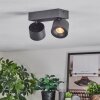 Narel Plafonnier, Spot de plafond LED Noir, 2 lumières