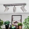 Javel Plafonnier, Spot de plafond Chrome, Gris, 3 lumières