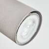 Javel Plafonnier, Spot de plafond Chrome, Gris, 3 lumières