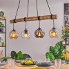 Ripoll Suspension, Boule lumineuse, Suspension Écru, Noir, 4 lumières