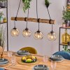 Ripoll Suspension, Boule lumineuse, Suspension Écru, Noir, 4 lumières