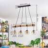 Ripoll Suspension, Boule lumineuse, Suspension Écru, Noir, 4 lumières