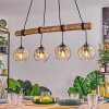 Ripoll Suspension, Boule lumineuse, Suspension Écru, Noir, 4 lumières