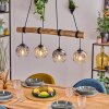 Ripoll Suspension, Boule lumineuse, Suspension Écru, Noir, 4 lumières