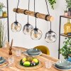 Ripoll Suspension, Boule lumineuse, Suspension Écru, Noir, 4 lumières
