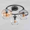 Koyoto Plafonnier, Boule lumineuse Ambre, Clair, Fumé, 3 lumières
