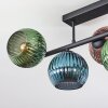 Koyoto Plafonnier, Boule lumineuse Bleu, Vert, Cuivré, 5 lumières