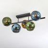 Koyoto Plafonnier, Boule lumineuse Bleu, Or, Vert, 5 lumières