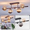 Chehalis Plafonnier, Boule lumineuse Noir, 5 lumières