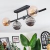 Chehalis Plafonnier, Boule lumineuse Noir, 5 lumières