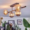 Chehalis Plafonnier, Boule lumineuse Noir, 5 lumières