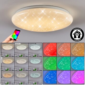 Peran Plafonnier LED Blanc, 1 lumière